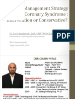 Current Management Strategies in ACS-Intervention or Conservative - Note, Dr. Faris B, SP - JP (K) FAP PDF