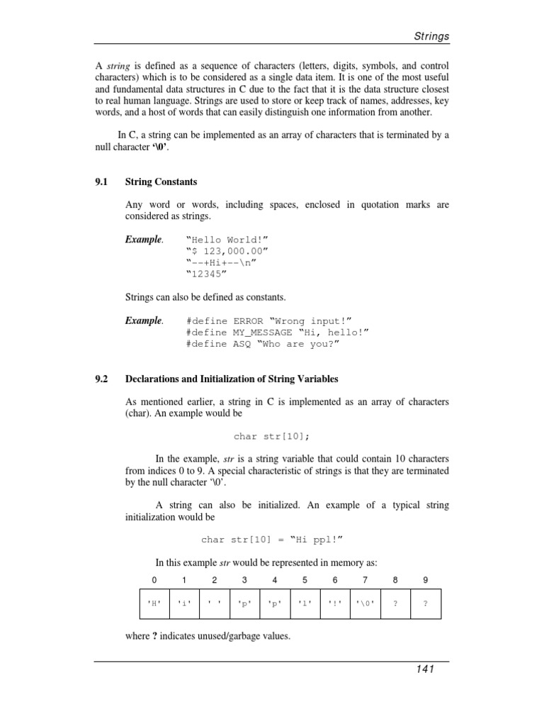 Old Course Notes Strings | PDF | String (Computer Science) | Computer ...