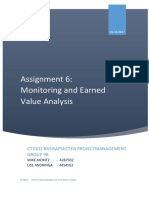 Assignment 6: Monitoring and Earned Value Analysis: Ct3101 Basisapsecten Projectmanagement Group 9B