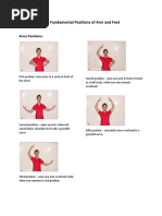 Five Fundamental Positions of Arm and Feet