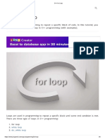 C++ For Loop