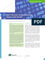 Best Practices For Implementing Vmware Esx Server: Cognizant White Paper
