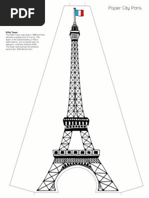 Paper City Paris Eiffel Tower Template PDF | PDF