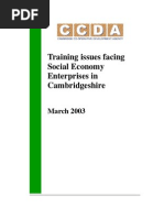 Training Issues For Local Social Enterprises