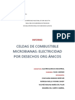 Celdas de combustible microbianas: generación de electricidad a partir de desechos orgánicos