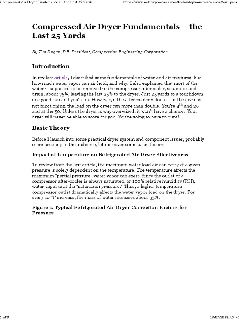 Compressed Air Dryer PDF Clothes Dryer Relative Humidity