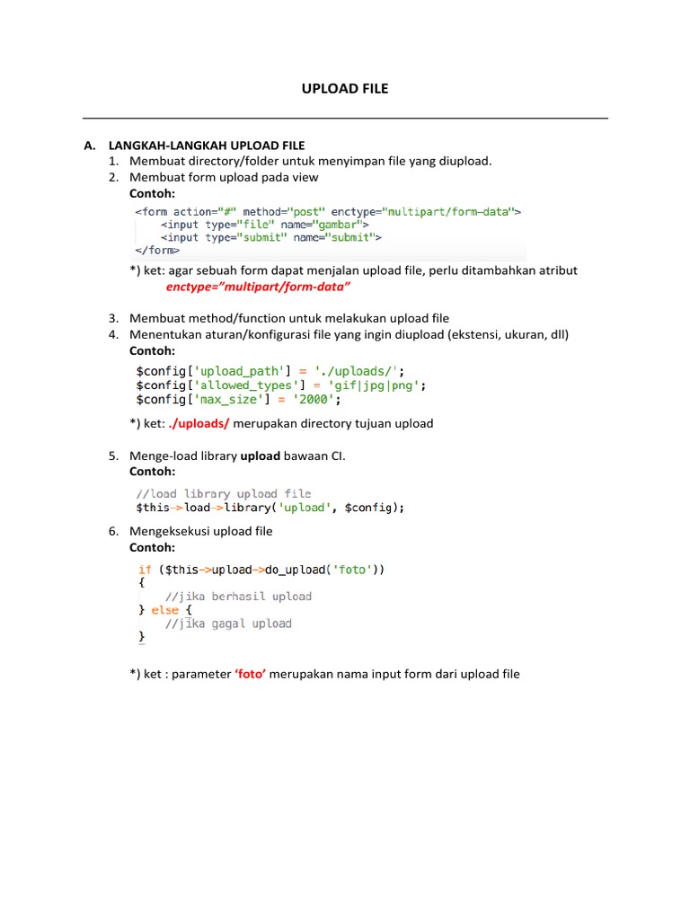 A. Langkah-Langkah Upload File Contoh | PDF
