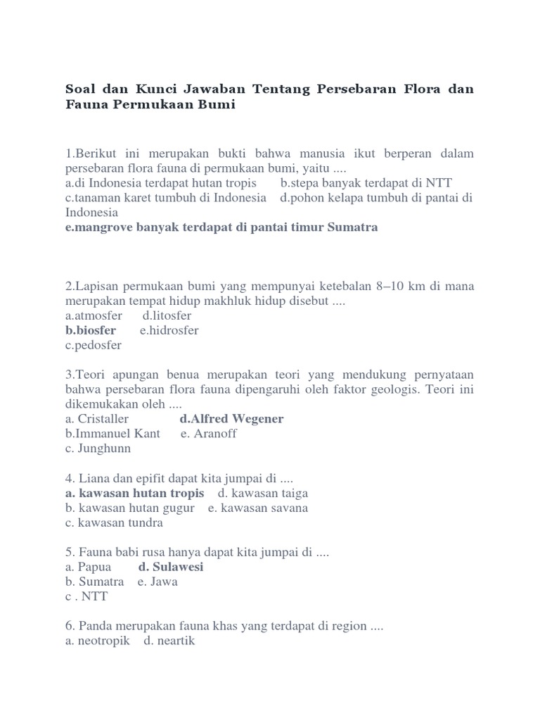 Sebutkan Persebaran Flora Di Indonesia Mudah