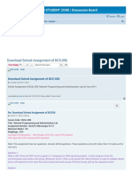 IGNOU STUDENT ZONE - Discussion Board: Download Solved Assignment of BCS-056