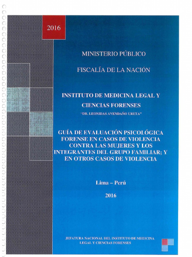 Guía de Evaluación Psicológica Forense en Caso de Violencia Contra Las ...
