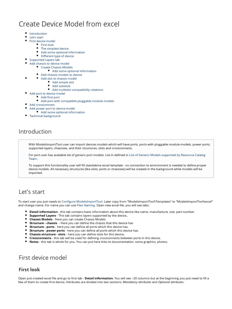 Create Device Models from Excel Guide | PDF | Rectifier | Computer ...