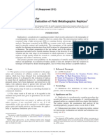 E1351-01(2012) Standard Practice for Production and Evaluation of Field Metallographic Replicas