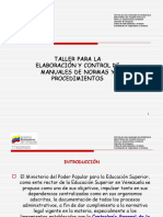 Elaboracion de Manuales de Normas y Procedimientos.