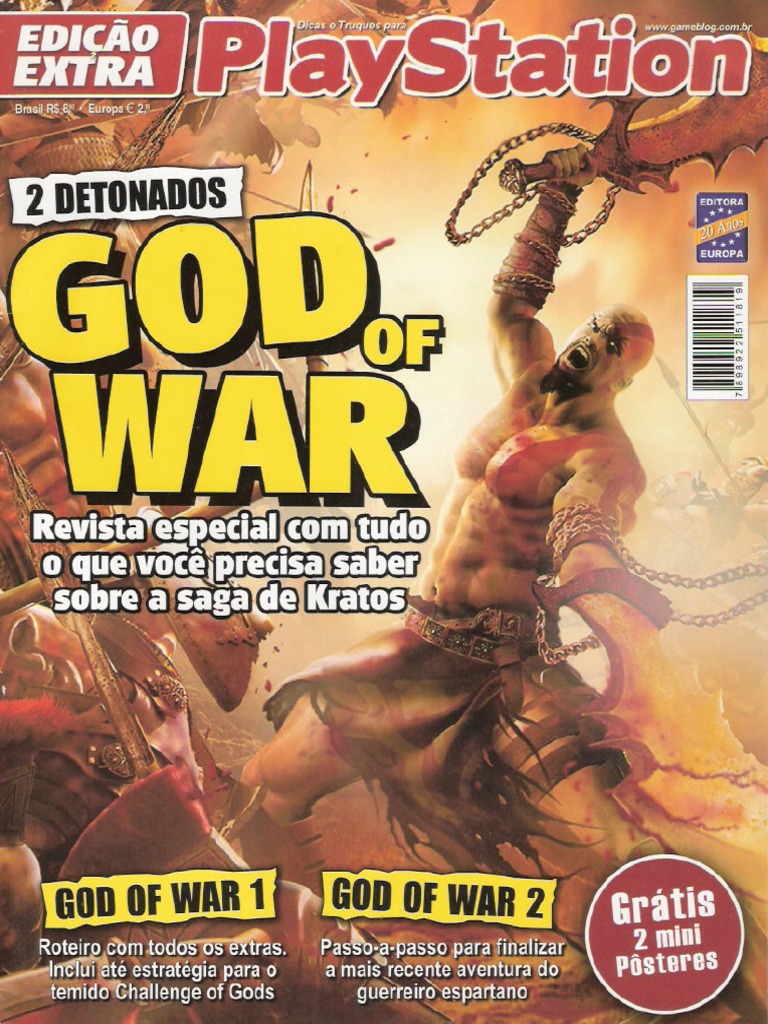 Revista Playstation 244 God Of War Detonado + Pôster 493o