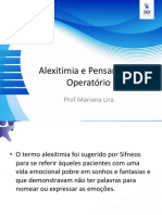 Alexitimia e pensamento operatório: conceitos distintos da psicossomática