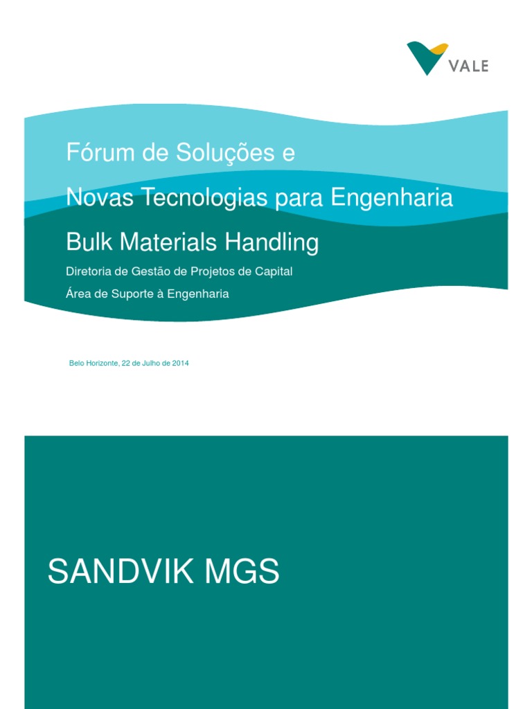 Bulk Materials Handling SANDVIK PDF Belt (Mechanical