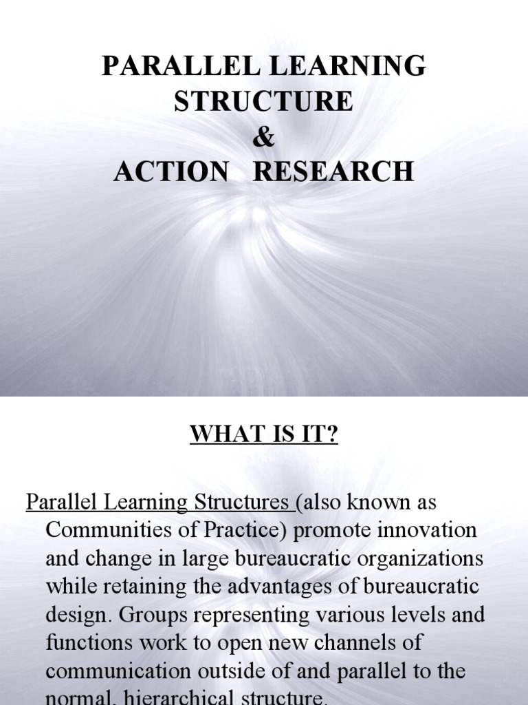 Parallel Learning Structures & Action Research | PDF | Action Research ...