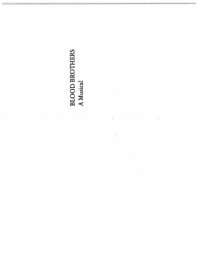 Blood Brothers The Full Script Pdf