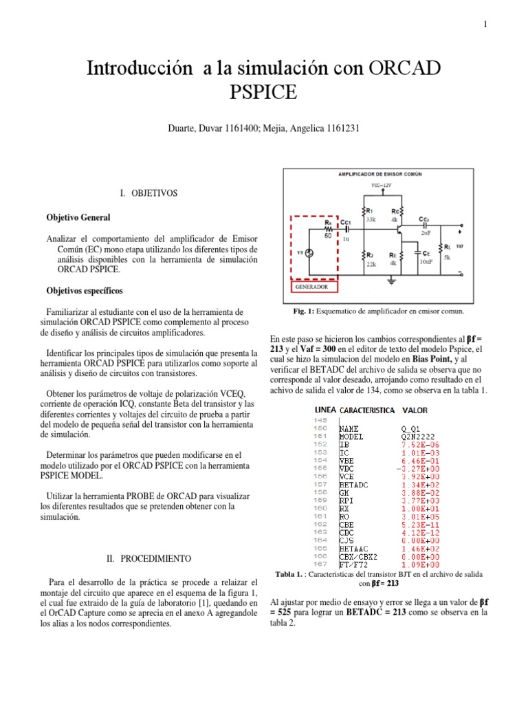 Introducción A La Simulación Con ORCAD PSPICE | PDF | Transistor ...