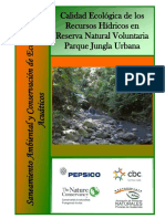 Calidad Ecológica Recursos Hídricos Jungla Urbana 2017 ARNPG