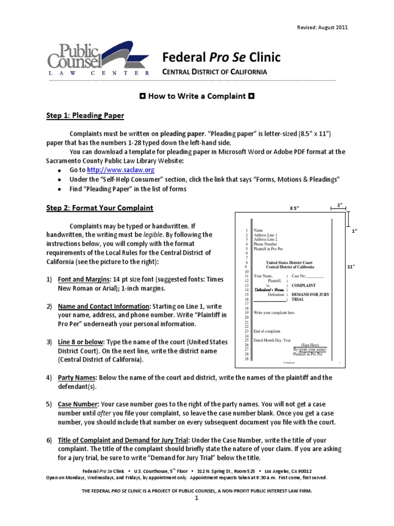 Civil complaint lookup picture