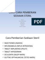 Cara Pemberian Sediaan Steril