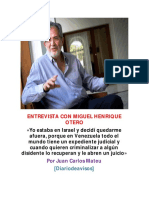 Entrevista Con Miguel Henrique Otero