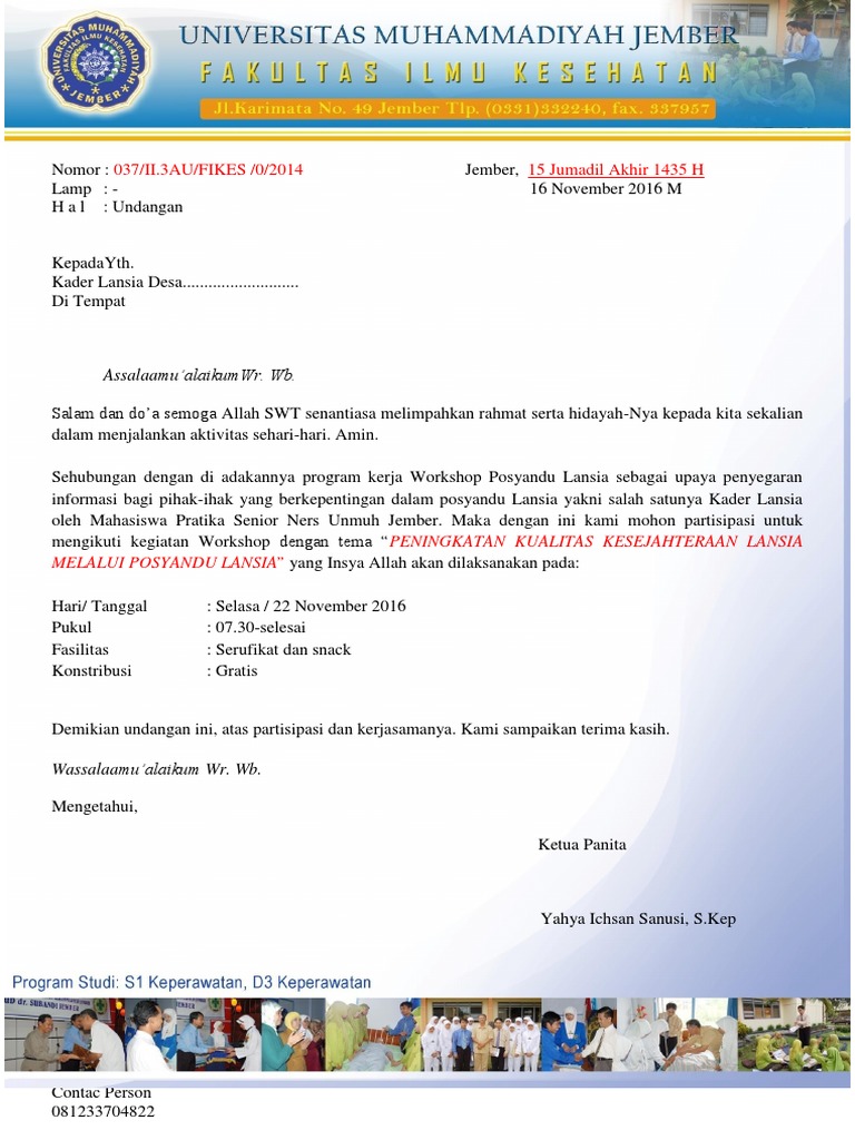Surat Undangan Kader Lansia | PDF