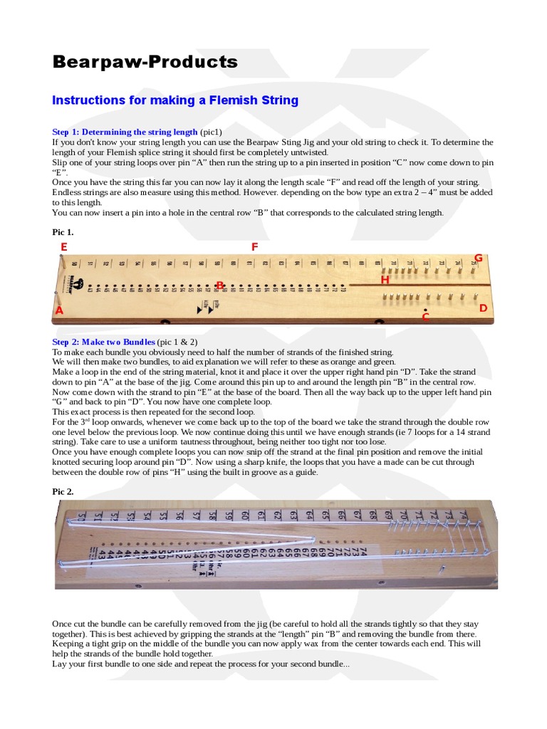 Making a Flemish Twist Bowstring Guide | PDF | Leisure | Nature