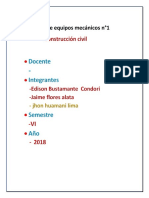 Informe de Equipos Mecánicos N°1