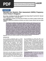 Neonatal and Obstetric Risk Assessment (NORA) Pregnancy Cohort Study in Singapore