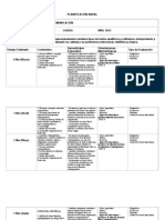 Planificación anual de Lengua Castellana y Comunicación del Colegio Pedro de Valdivia