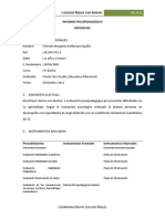 Informe Psicopedagógico