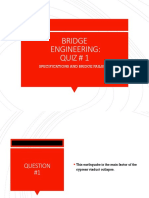 Bridge Engineering: Quiz # 1: Specifications and Bridge Failures