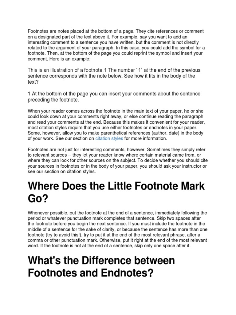 Understanding Footnotes in Research Papers | PDF | Note (Typography ...