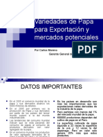 19 Variedades de Papa Para Exportacion y Mercados Portenciales Carlos Moreno