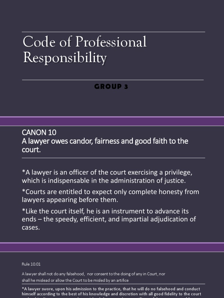 Code of Professional Responsibility PDF Lawyer Prosecutor