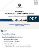 Semana 1 Introduccion A La Estadistica Descriptiva