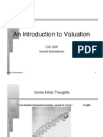 An Introduction To Valuation: Fall 2008 Aswath Damodaran