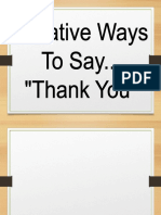 Creative Ways to Say Thank You