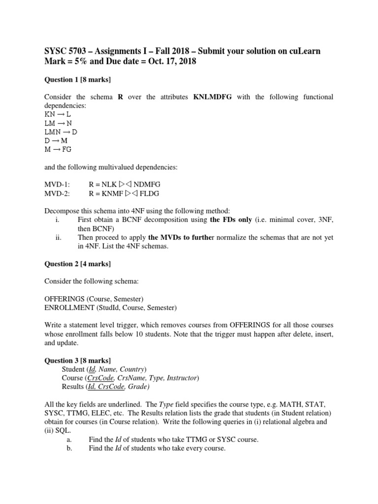 Assignment 1 - 2018 | PDF | Computers