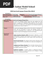 NIMS Speech and Language Therapy Policy 18-19