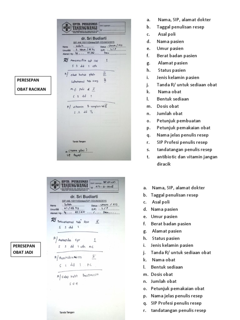Contoh Penulisan Resep | PDF