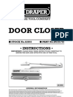 Door Closer: - Instructions