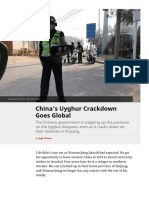 "Chinas Uyghur Crackdown Goes Global", for The Diplomat
