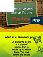 Diamante and Sense Poem Review