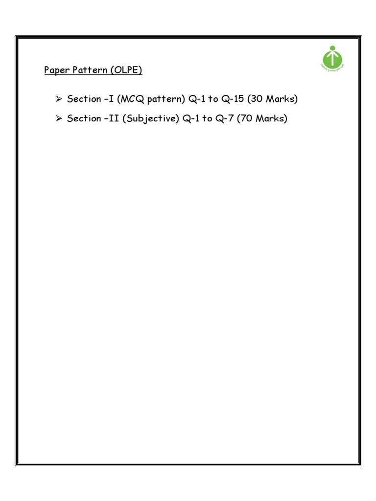 EDI DEBM Paper Pattern | PDF