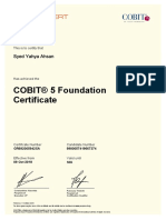 COBIT® 5 Foundation Certificate: Syed Yahya Ahsan