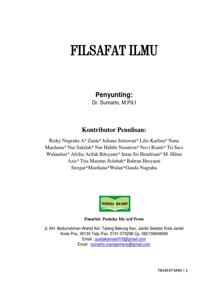 Buku Filsafat Ilmu Pdf