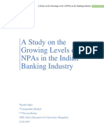 A Study on the Growing Levels of NPAs in the Indian Banking Industry